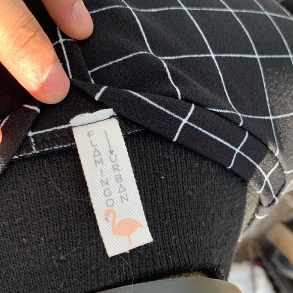 Flamingo Urban Black WindowPane Dress - Picture 6 of 6